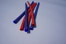 Load image into Gallery viewer, Patriotic Red and Blue Silicone Straws